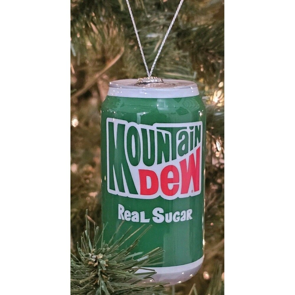 2025 Mountain Dew / Mtn Dew Soda Can Novelty Food Christmas Ornament New Ruz